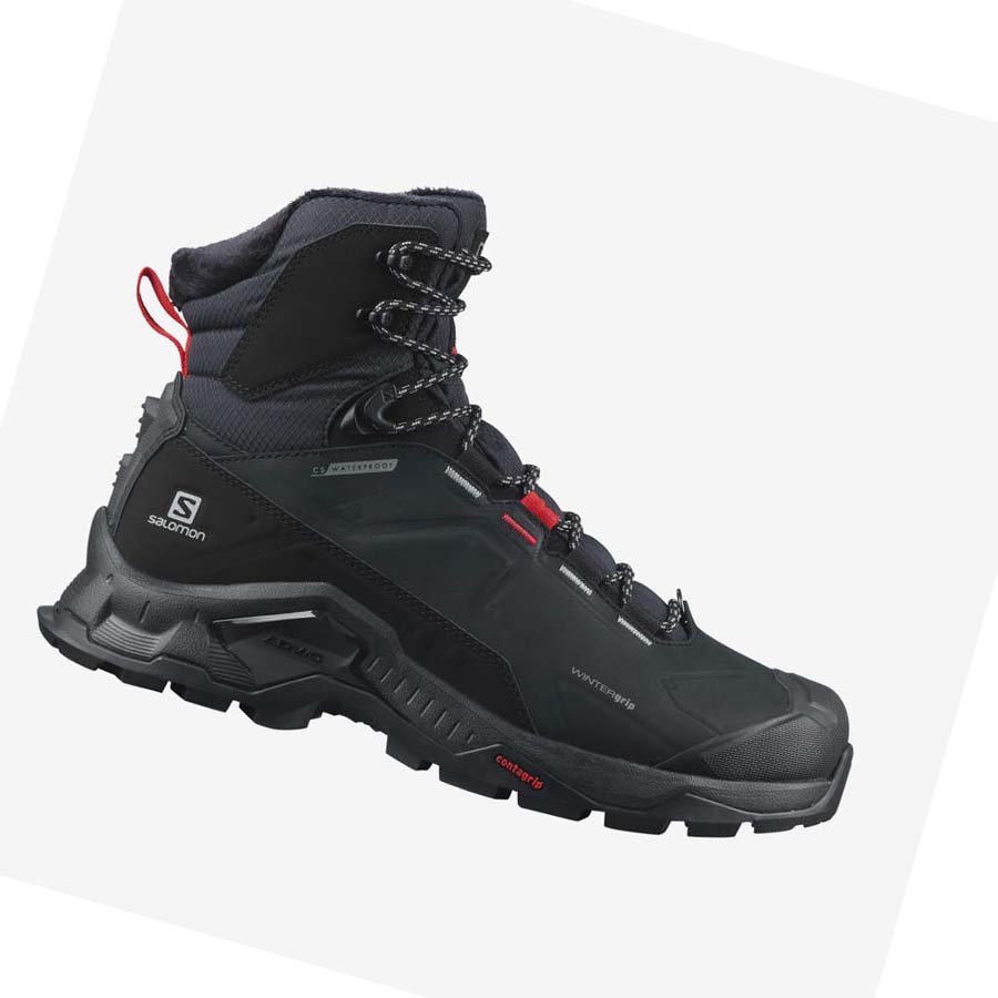 Salomon QUEST WINTER THINSULATE™ CLIMASALOMON™ WATERPROOF Kadın Kışlık Botlar Siyah | TR 2609ILH